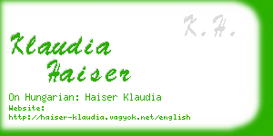 klaudia haiser business card